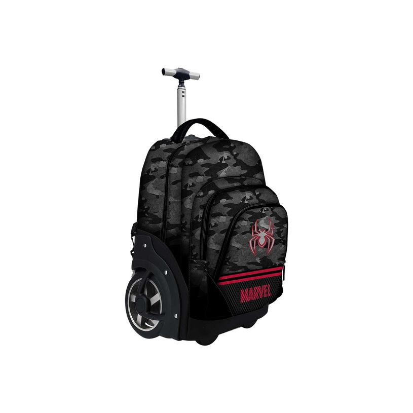 8445118009392-Spiderman Dark - Sac à dos à roulettes 3 compartiments - Karactermania-P_400006805_1-0