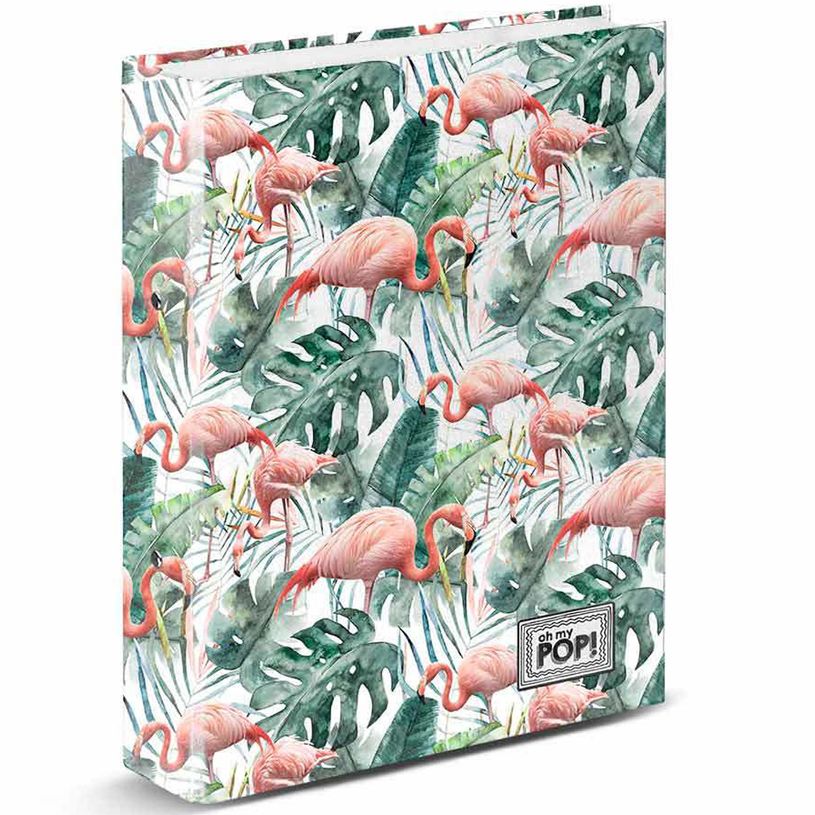 8435376392572-Oh My Pop Flamant Tropical - Classeur à anneaux - A4 - Karactermania-P_400006860_1-0