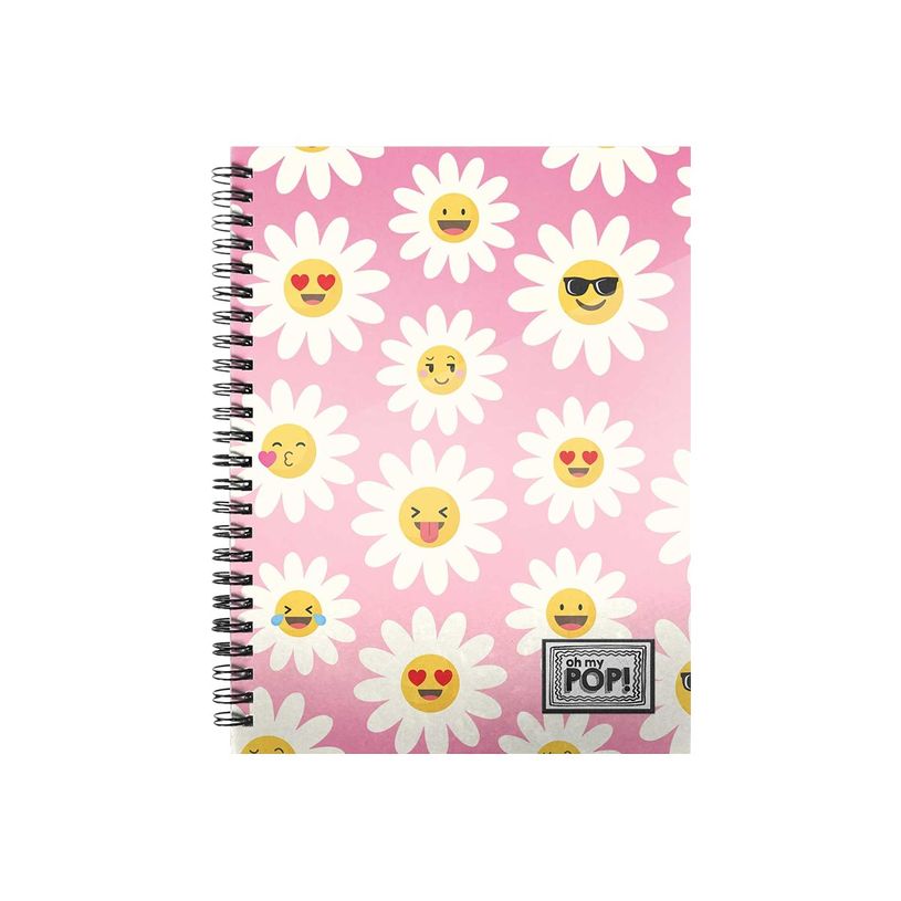 8445118002829-Oh My Pop Happy Flower - Cahier A4 - petits carreaux - Karactermania-P_400006867_1-0