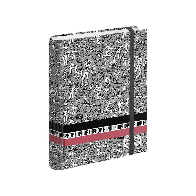 8445118003055-PRODG Hip Hop - Classeur à anneaux avec élastique - A4 - 50 feuilles incluses - Karacter-P_400006871_1-0
