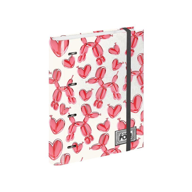 8445118002607-Oh My Pop Globoniche - Classeur à anneaux avec élastique - A4 - 50 feuilles incluses - K-P_400006876_1-0