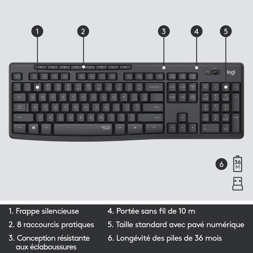 5099206092389-Logitech MK295 Silent - Ensemble clavier et souris sans fil - Azerty - graphite-P_400006903_12-9