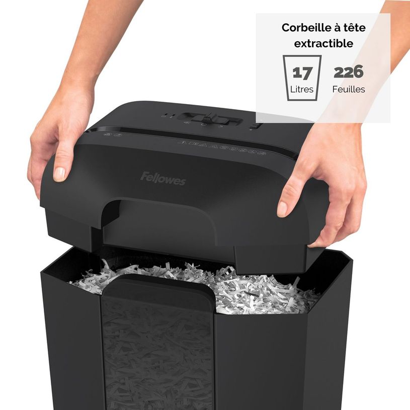 043859764778-Fellowes Powershred LX45 - destructeur de documents coupe croisée - 8 feuilles - Corbeille 17 litre-P_400006919_16-3