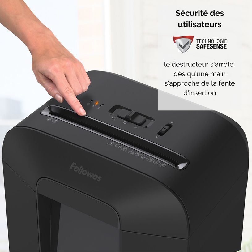 043859764808-Fellowes Powershred LX85 - destructeur de documents coupe croisée - 12 feuilles - Corbeille 19 -P_400006921_8-4