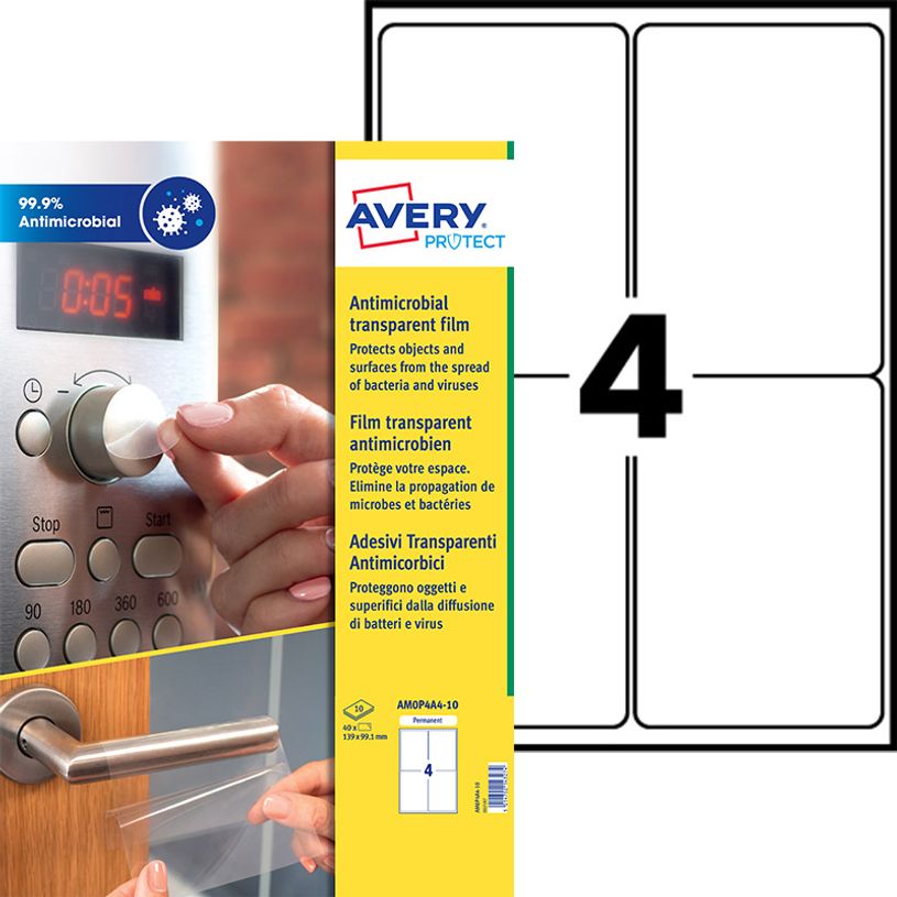 5014702143274-Avery - 40 Films Antimicrobiens - 139 x 99,1mm - adhésif permanent-P_400006929_3-0