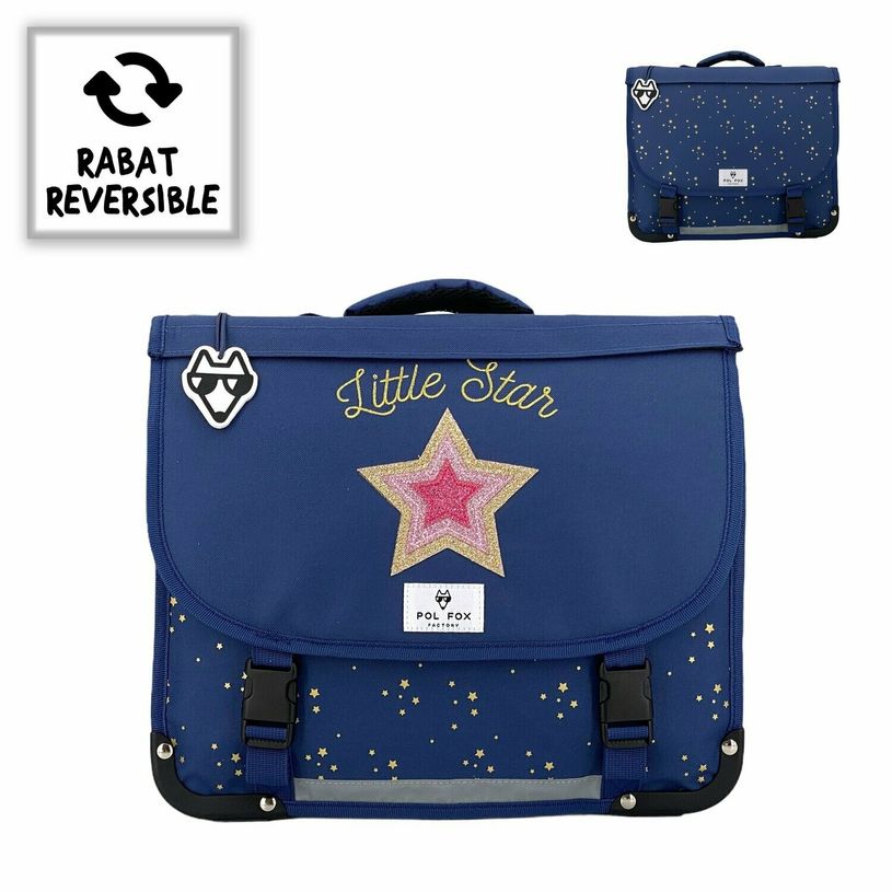 3663842006264-Cartable réversible Star 35 cm - 1 compartiment - bleu - Pol Fox-P_400006930_1-0