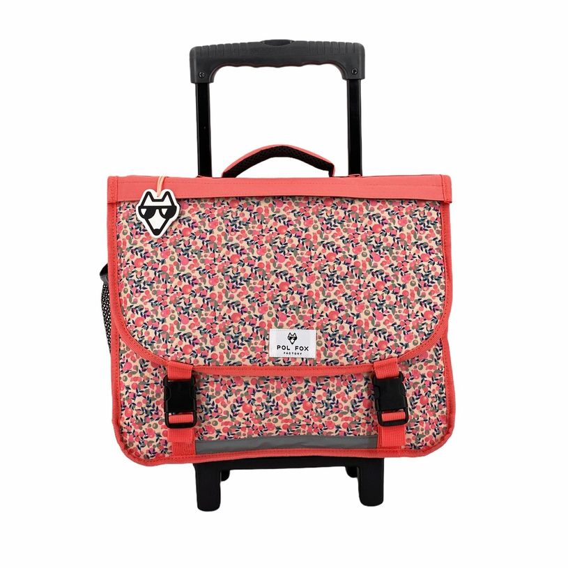 3663842006349-Cartable à roulettes réversible Happy Days 38 cm - 2 compartiments - orange - Pol Fox-P_400006938_3-2