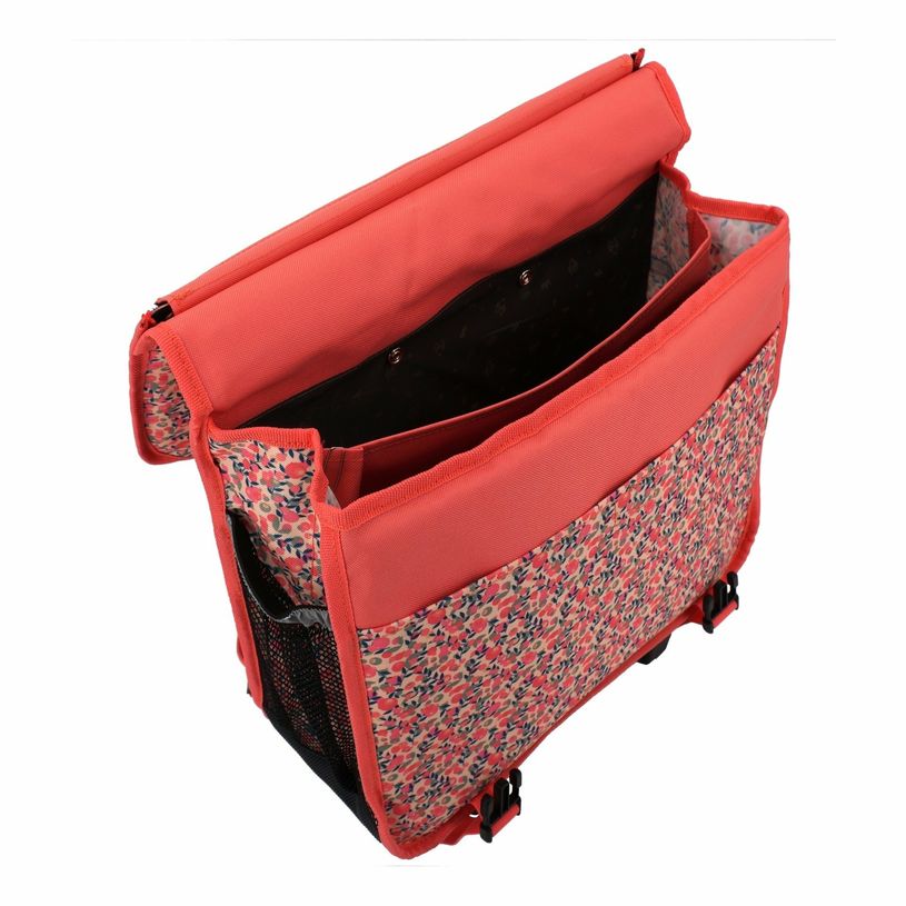 3663842006349-Cartable à roulettes réversible Happy Days 38 cm - 2 compartiments - orange - Pol Fox-P_400006938_4-3