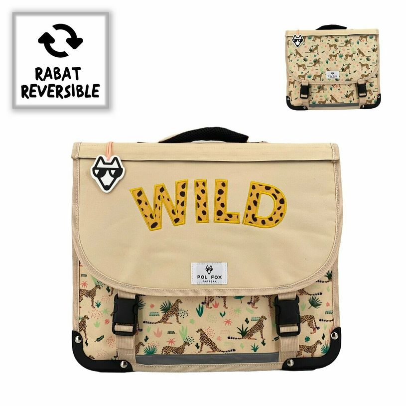 3663842006387-Cartable réversible Savane 38 cm - 2 compartiments - jaune - Pol Fox-P_400006942_1-0