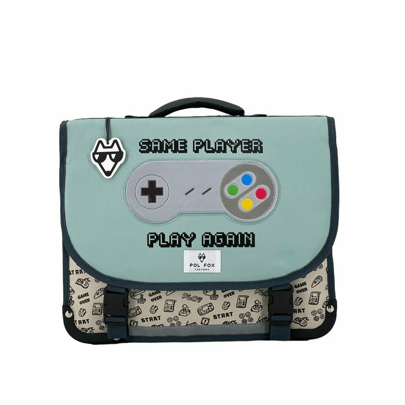 3663842006745-Cartable Gamer 35 cm - 1 compartiment - bleu - Pol Fox-P_400006978_1-0