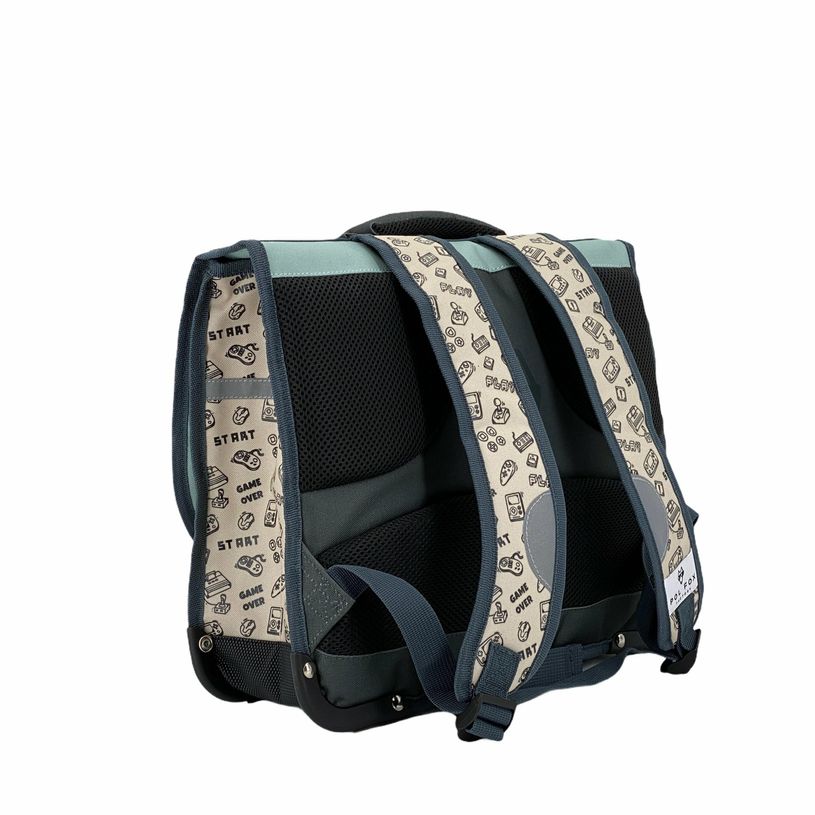 3663842006752-Cartable Gamer 38 cm - 2 compartiments - bleu - Pol Fox-P_400006979_5-4