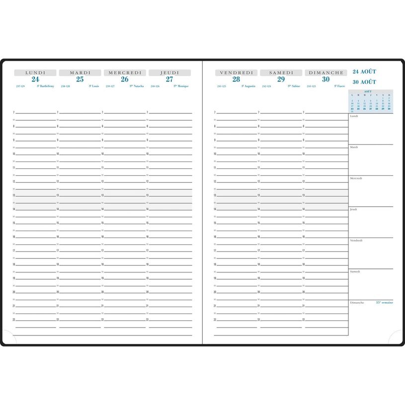 3660942060868-Agenda de bureau 16 mois Vérone - 1 semaine sur 2 pages - 21 x 29,7 cm - Noir - Exacompta--1