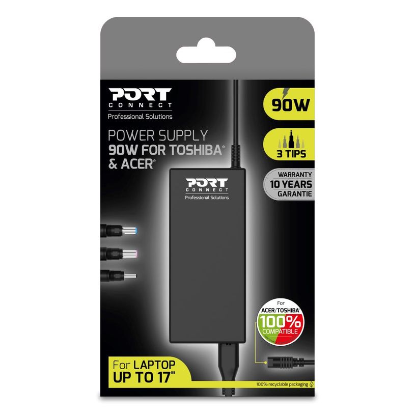 3567042029255-PORT Connect - câble d'alimentation secteur compatible avec PC ACER/TOSHIBA--1