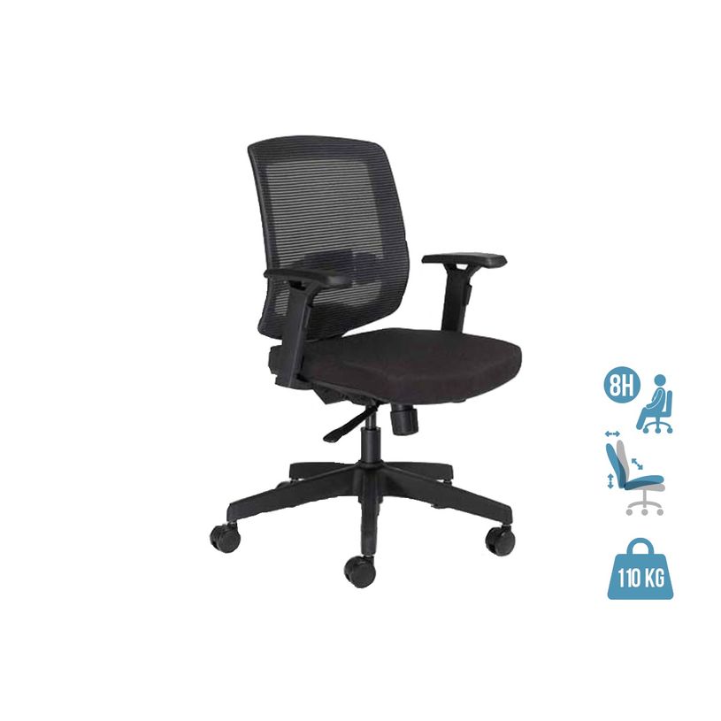 8033540632969-Fauteuil de bureau MALICE - accoudoirs réglables - noir-P_400007037_1-0