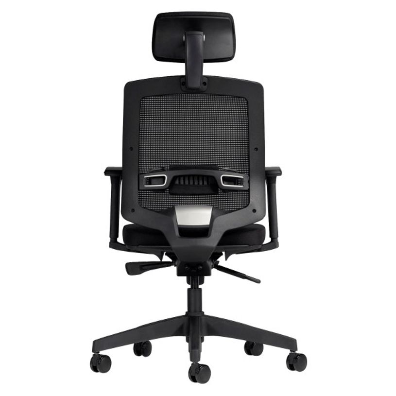 3760388580255-Fauteuil de bureau MALICE avec têtière - accoudoirs réglables - noir-P_400007038_2-2