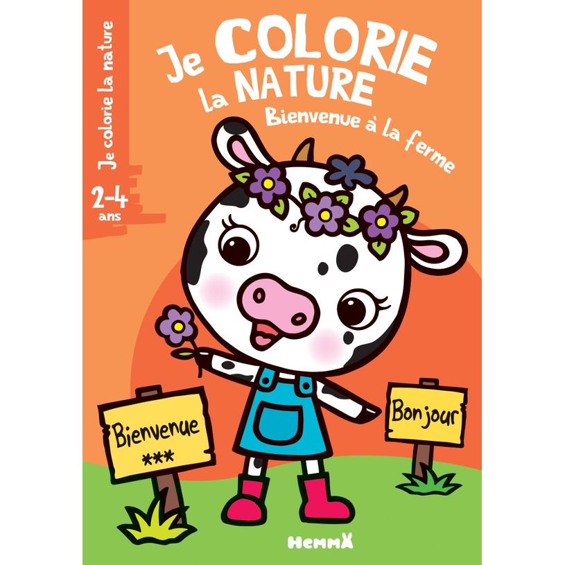 9782508046186-Je colorie la nature (2-4 ans) - Bienvenue à la ferme (Vache)-P_400007135_1-0