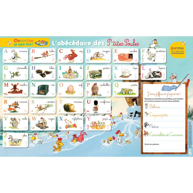 3133097359083-Les posters ardoises - L'abécédaire des p'tites poules-P_400007166_1-0
