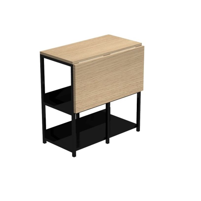 7331910021520-Bureau repliable avec structure métallique - 69 cm - chêne-P_400007195_2-2