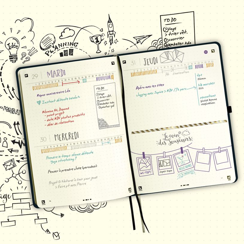 3147280191343-Agenda Oxford My Journal perpétuel - 2 jours par page - 15 x 21 cm - violet - Hamelin-P_400007210_7-6