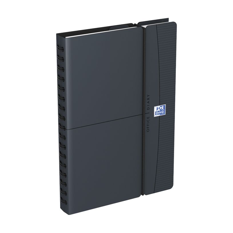 3147280205248-Agenda Oxford Office - 1 semaine sur 2 pages - 10 x 15 cm - gris/noir - Hamelin-P_400007214_2-0