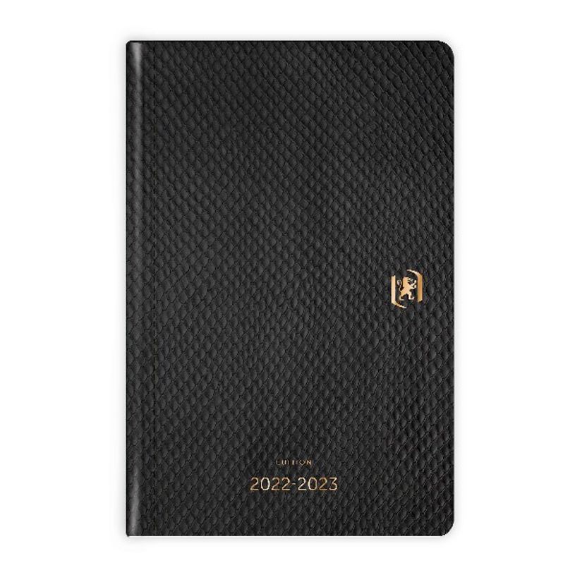 3147280205071-Agenda Oxford Reptile - 1 semaine sur 2 pages - 10 x 15 cm - noir - Hamelin-P_400007231_3-0