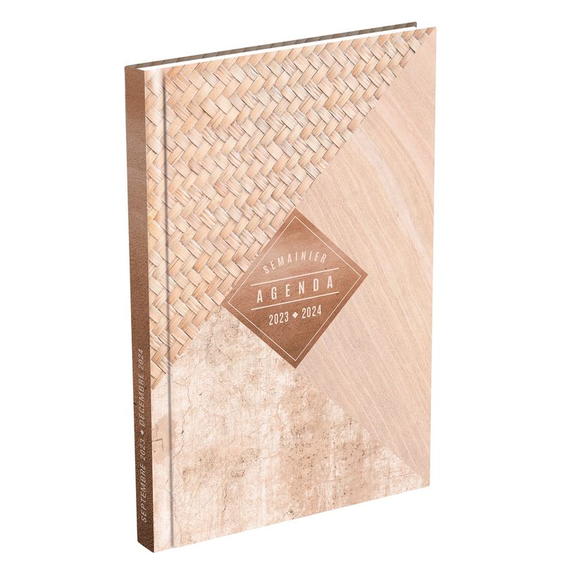 3147280194184-Agenda Lecas Bohème 16 mois - 1 semaine sur 2 pages - 16 x 24 cm - beige-P_400007237_1-0