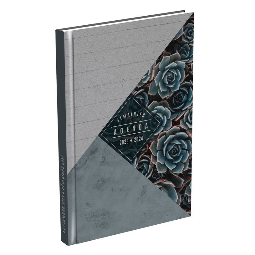 3147280194160-Agenda Lecas Bohème 16 mois - 1 semaine sur 2 pages - 16 x 24 cm - flowers-P_400007239_1-0