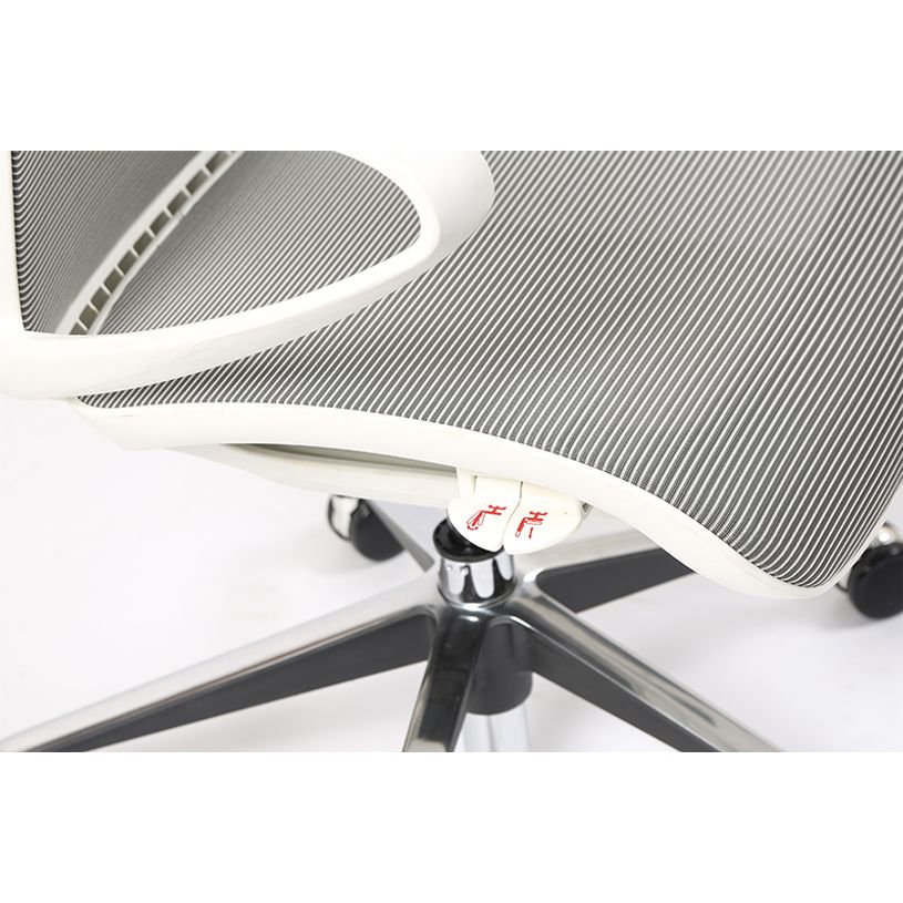 3701338800924-Fauteuil de bureau ergonomique ELVIRA - accoudoirs fixes - appuie-tête fixe - blanc -P_400007264_10-9