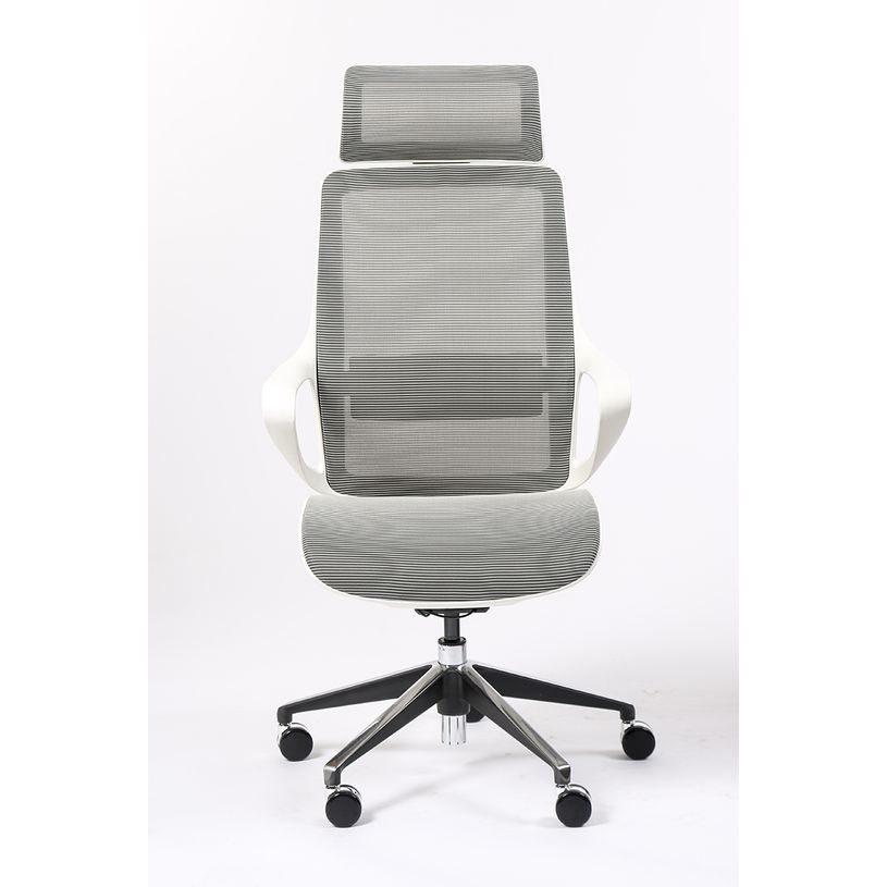 3701338800924-Fauteuil de bureau ergonomique ELVIRA - accoudoirs fixes - appuie-tête fixe - blanc -P_400007264_2-1