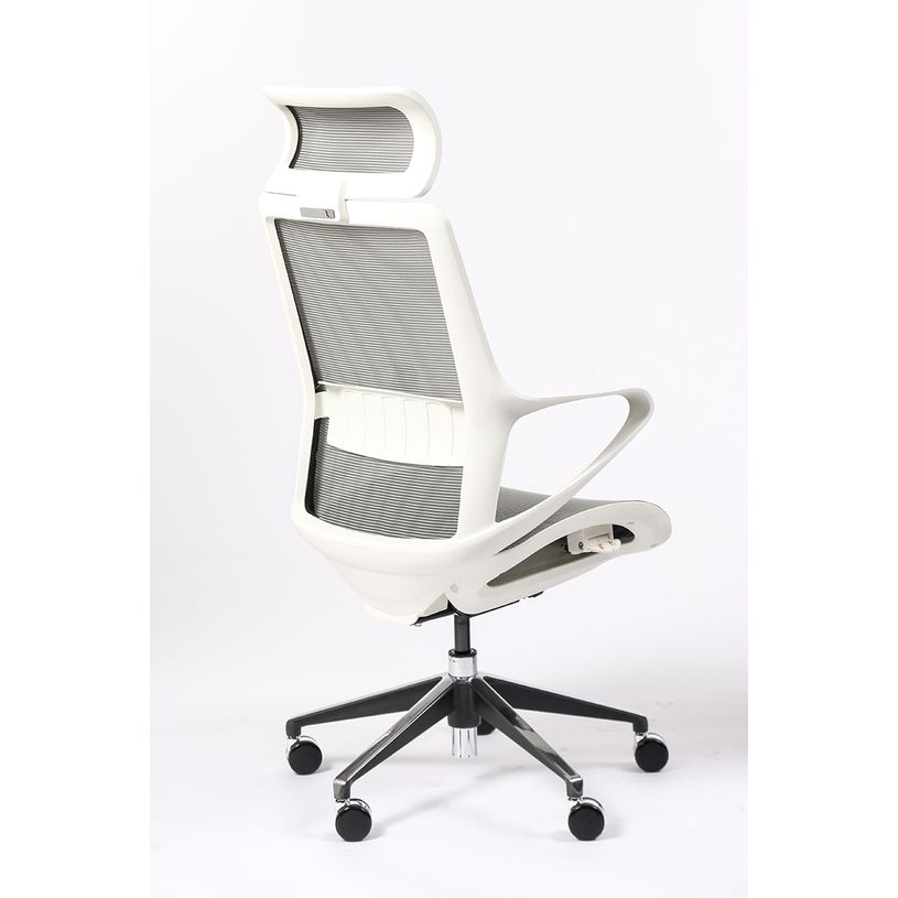 3701338800924-Fauteuil de bureau ergonomique ELVIRA - accoudoirs fixes - appuie-tête fixe - blanc -P_400007264_4-3