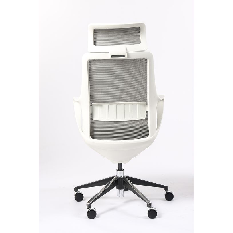 3701338800924-Fauteuil de bureau ergonomique ELVIRA - accoudoirs fixes - appuie-tête fixe - blanc -P_400007264_5-4