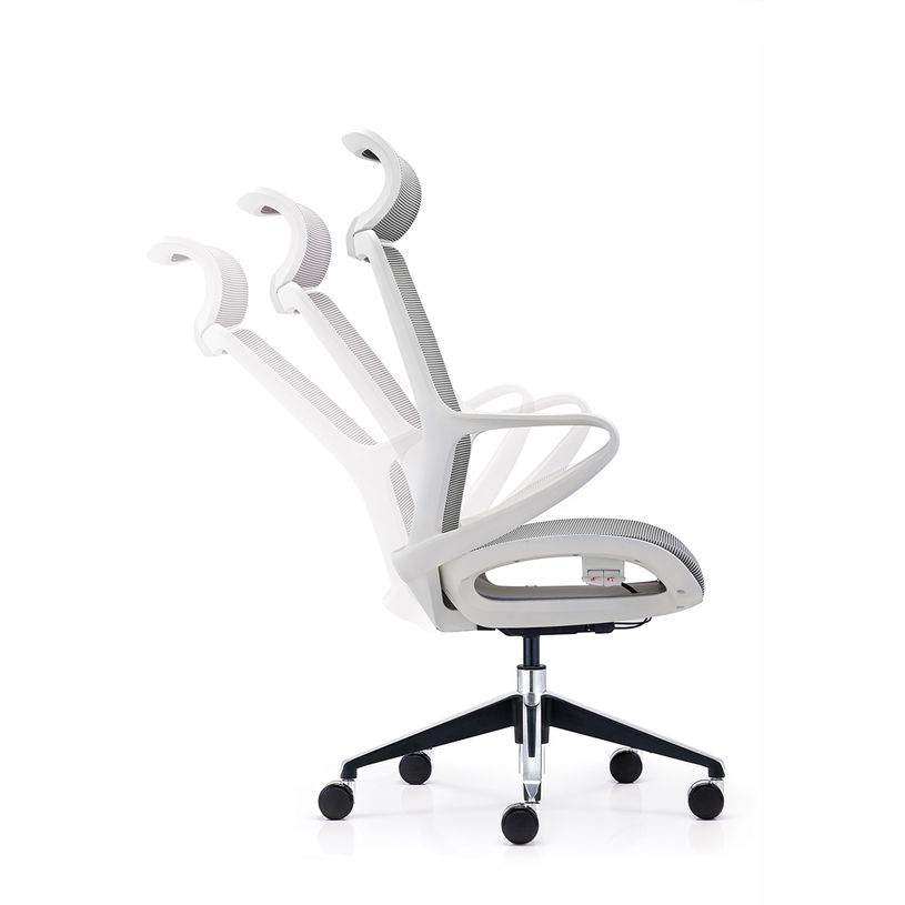 3701338800924-Fauteuil de bureau ergonomique ELVIRA - accoudoirs fixes - appuie-tête fixe - blanc -P_400007264_7-6