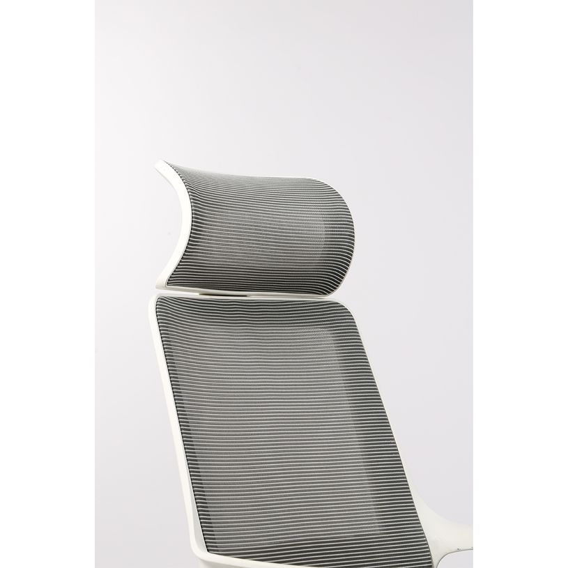3701338800924-Fauteuil de bureau ergonomique ELVIRA - accoudoirs fixes - appuie-tête fixe - blanc -P_400007264_8-7