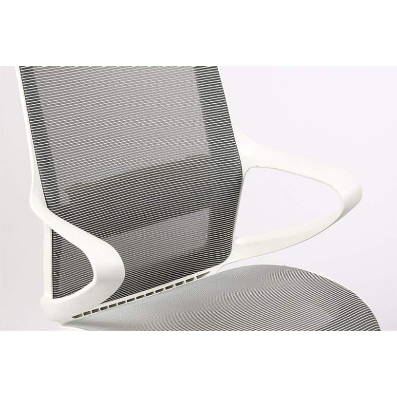 3701338800924-Fauteuil de bureau ergonomique ELVIRA - accoudoirs fixes - appuie-tête fixe - blanc -P_400007264_9-8