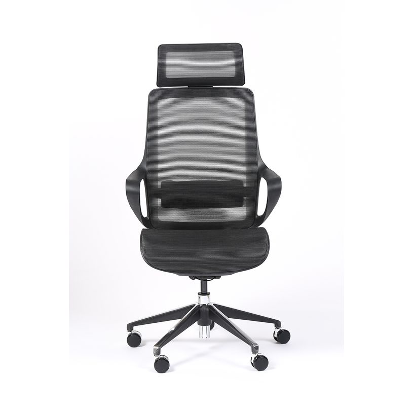 3701338801051-Fauteuil de bureau ergonomique ELVIRA - accoudoirs fixes - appuie-tête fixe - noir-P_400007265_2-1
