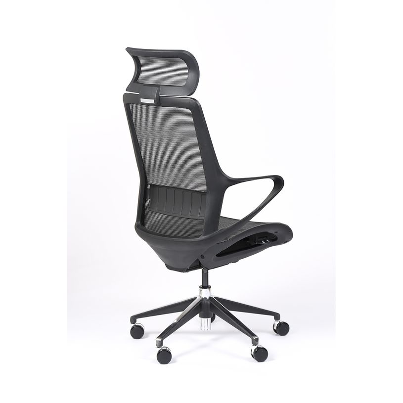 3701338801051-Fauteuil de bureau ergonomique ELVIRA - accoudoirs fixes - appuie-tête fixe - noir-P_400007265_5-4