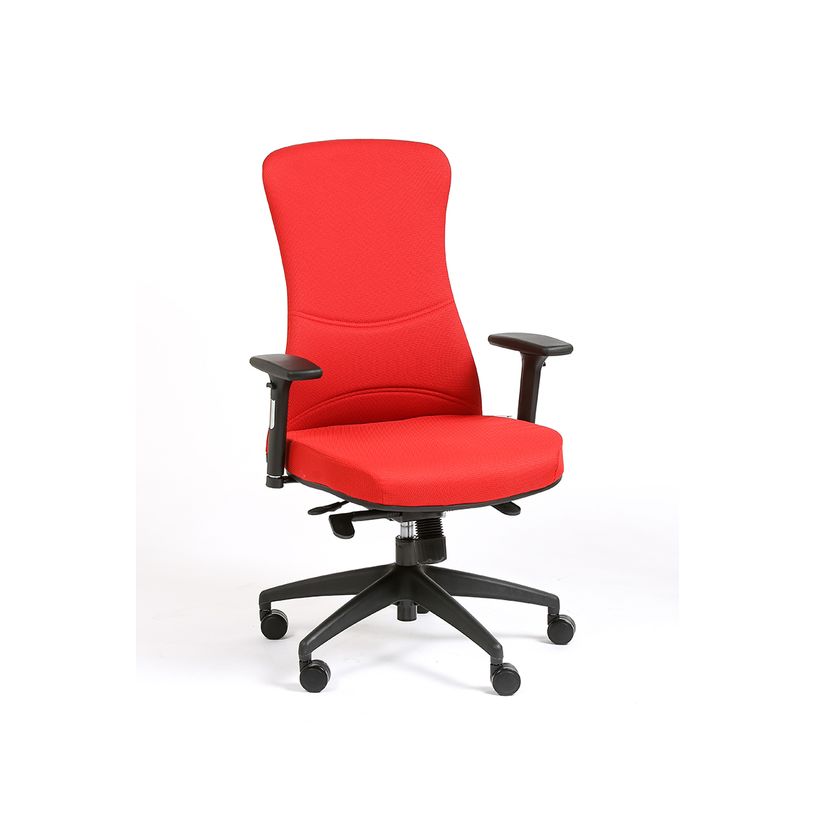3701338800894-Fauteuil de bureau SOMERSET - accoudoirs réglables - rouge-P_400007271_3-2