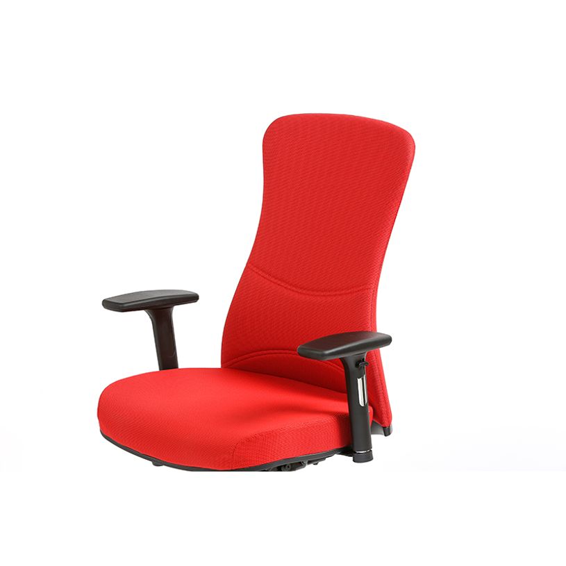 3701338800894-Fauteuil de bureau SOMERSET - accoudoirs réglables - rouge-P_400007271_8-7