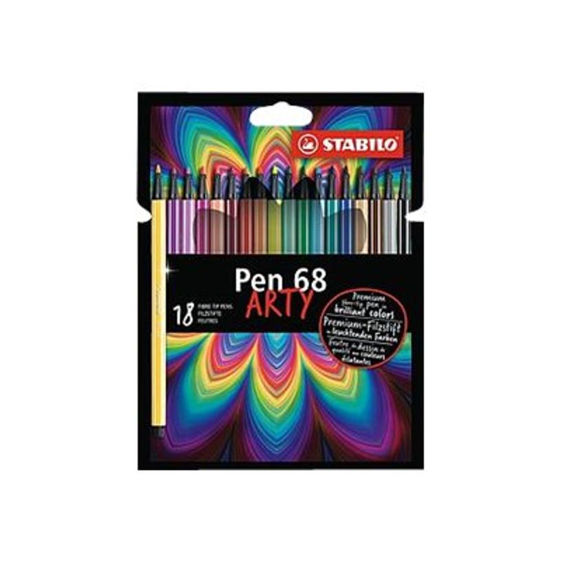 4006381547024-STABILO Pen 68 ARTY - 18 Feutres de coloriage - couleurs assorties-P_400007289_1-0
