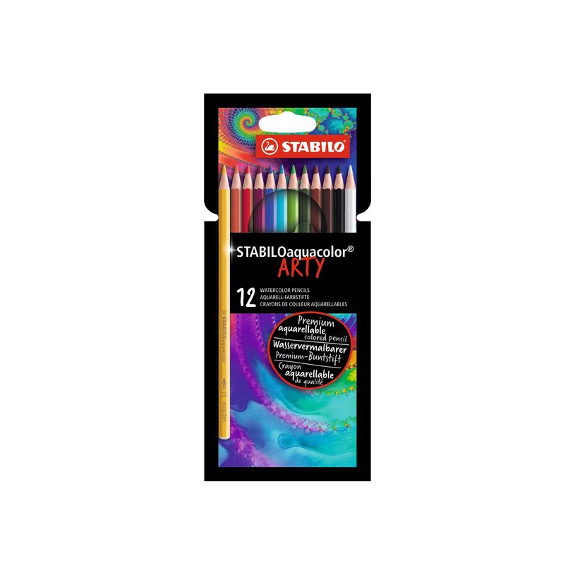 4006381547185-STABILO Aquacolor Arty - 12 Crayons de couleur aquarellables-P_400007291_1-0