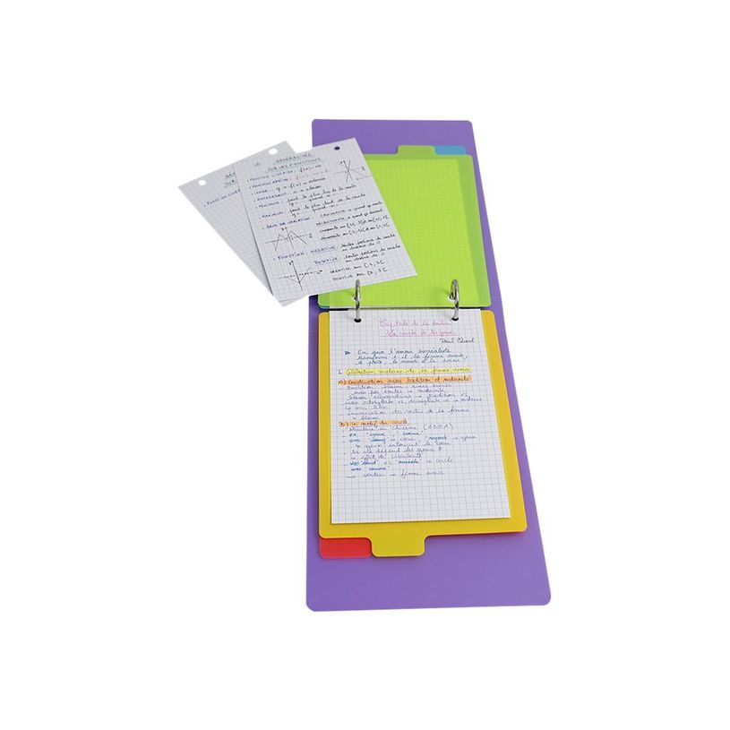 3135251607313-Viquel Happy Fluo - Intercalaire 4 positions - pour fiches Bristol 14,5 x 22,5 cm-P_400007517_2-1