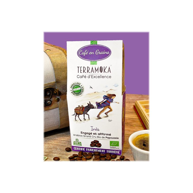 3760264902256-Terramoka Inès - Grains de café bio - 200 gr-P_400007558_2-1