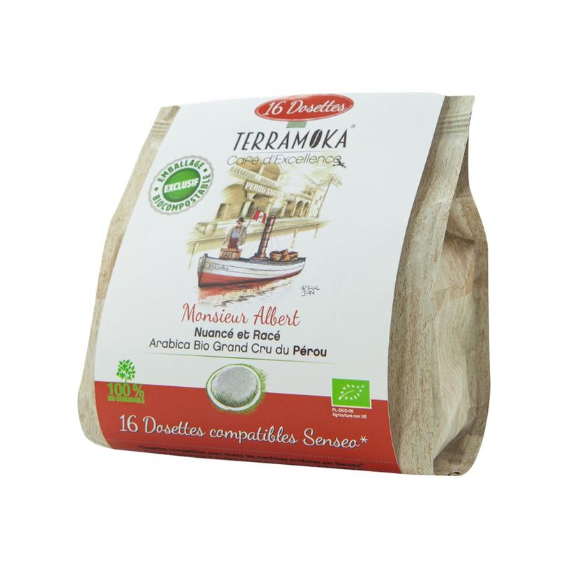 3760264901150-Terramoka Monsieur Albert - 16 dosettes de café type Senseo-P_400007562_1-0