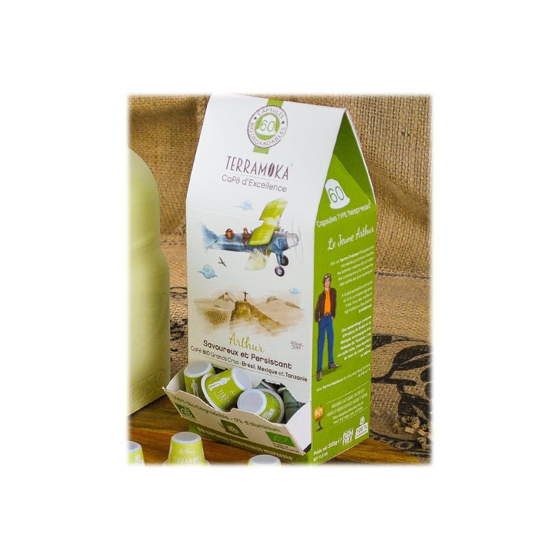 0404000075691-Terramoka Le jeune Arthur - 60 capsules de café type Nespresso - 80 % arabica, 20 % robus-P_400007569_3-2
