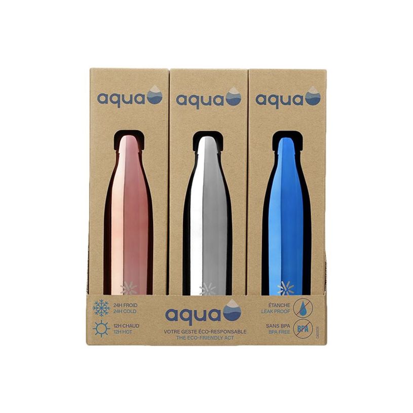 3135250126204-Aqua Precious Metal - Gourde Bouteille isotherme 500 ml - double paroi - disponible dans d-P_400007603_2-2
