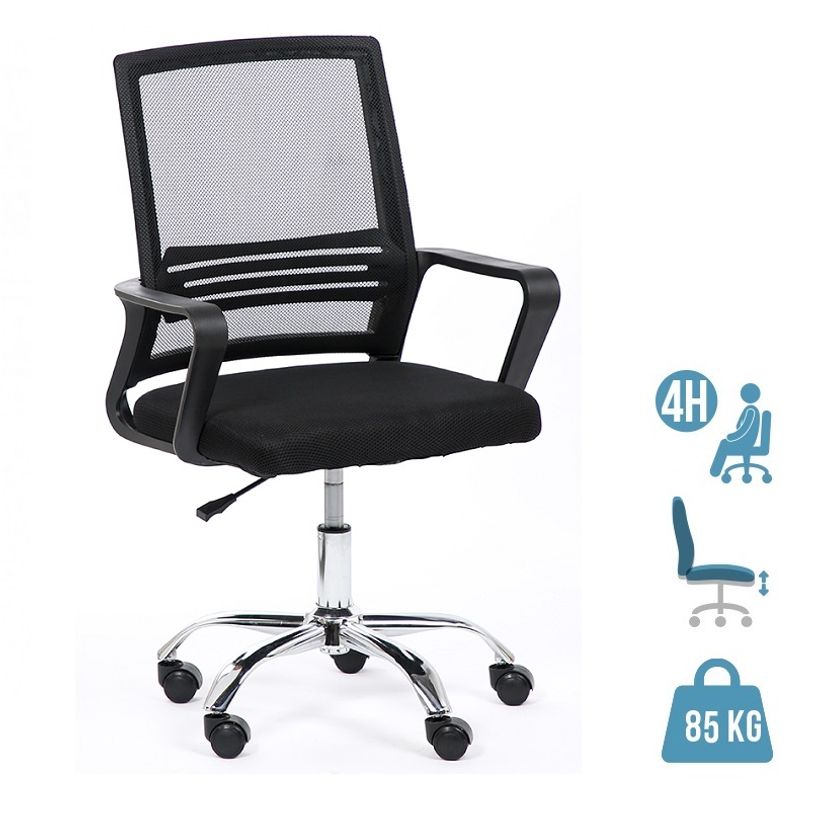 3701338801884-Fauteuil de bureau SQEEZY - accoudoirs fixes - noir-P_400007605_1-0