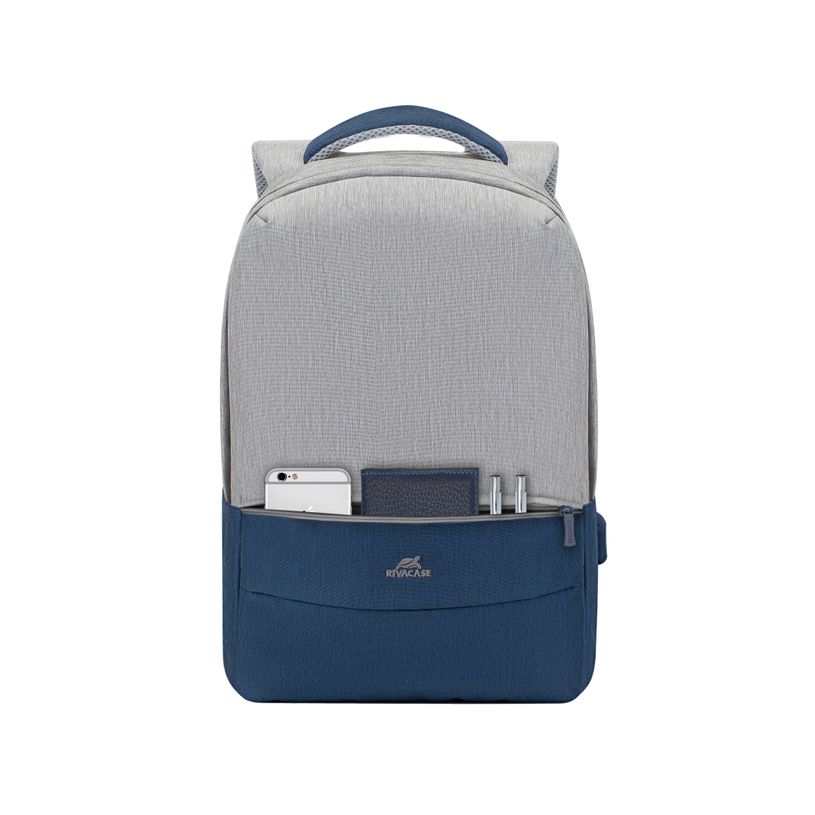 4260403578292-RIVACASE Prater - Sac à dos connecté pour ordinateur portable 15,6" - gris/bleu nuit-P_400007608_14-13