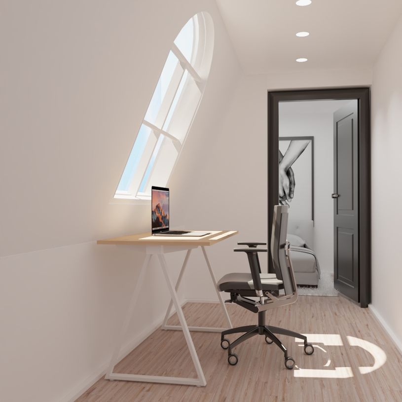 0000006695743-EasyHome - Bureau télétravail LV9 110 cm - hêtre - pieds blancs-P_400007622_1-0