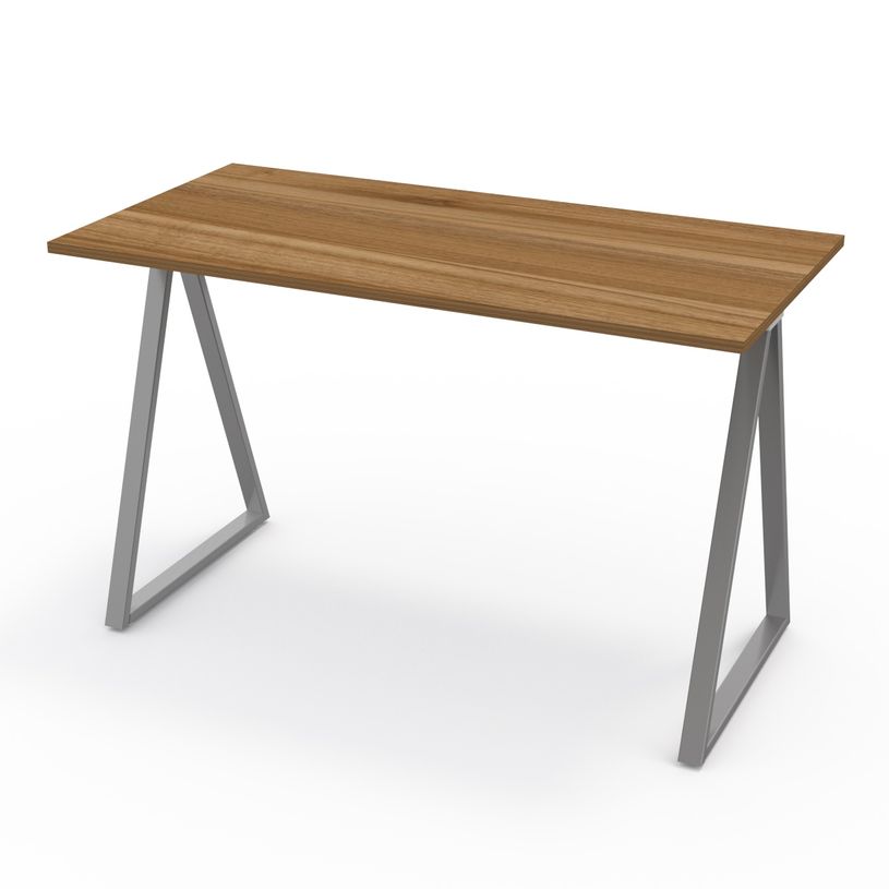 0000006695750-EasyHome - Bureau télétravail LV9 110 cm - noyer - pieds gris métallisé-P_400007623_2-1