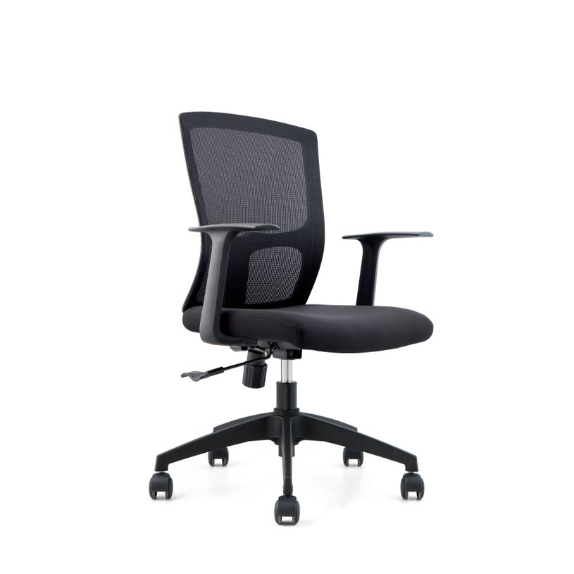 3700339917402-Fauteuil de bureau ROBIN - accoudoirs fixes - noir-P_400007662_2-1